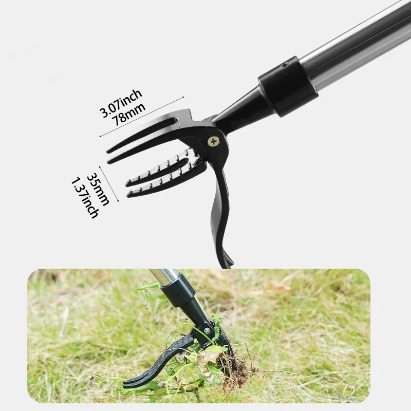 New bend-free three-stage standing manual weeding shovel to pull grass root remover garden weed remover root remover 6