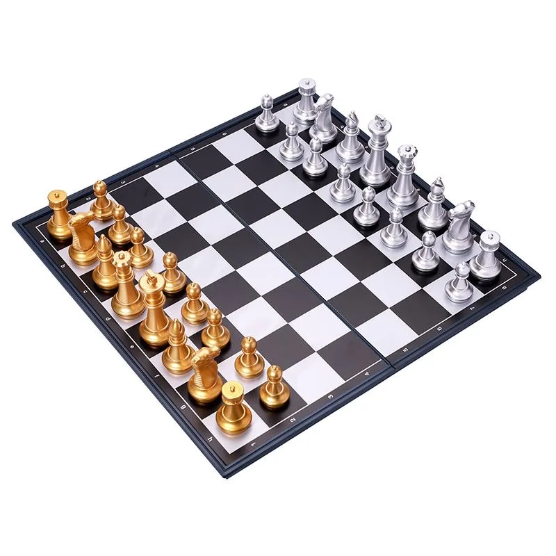 Magnetic International Chess Pieces Set Folding Table Board 3 Different Size 36x31cm King 7.2cm