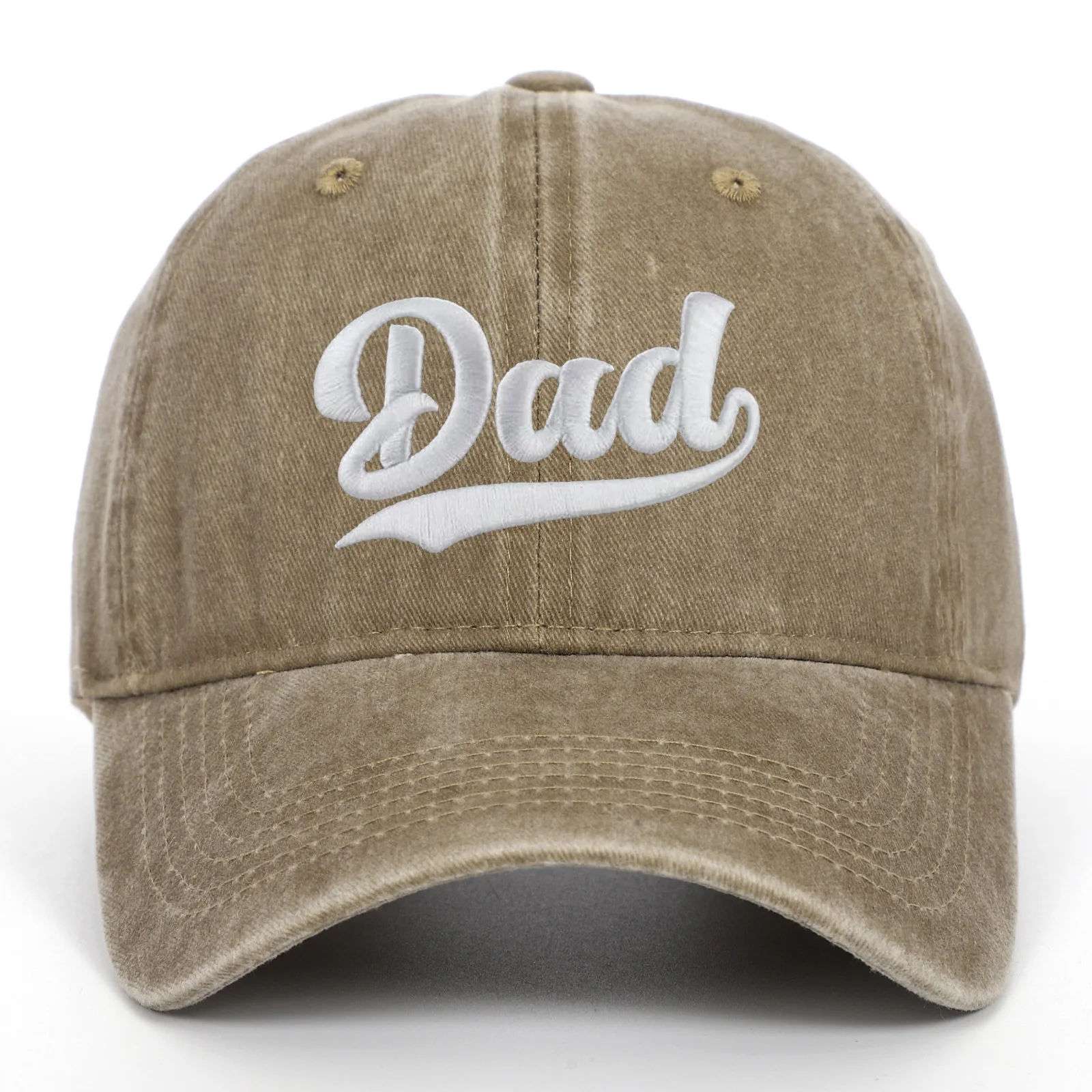 1 Stück Modische DAD MOM Bestickte Baseballkappen Verstellbare Paar-Hiphop-Baseballmützen Distressed Ausgebleichte Kappe Vintage Sonnenschutz-Hüte – Detail 11