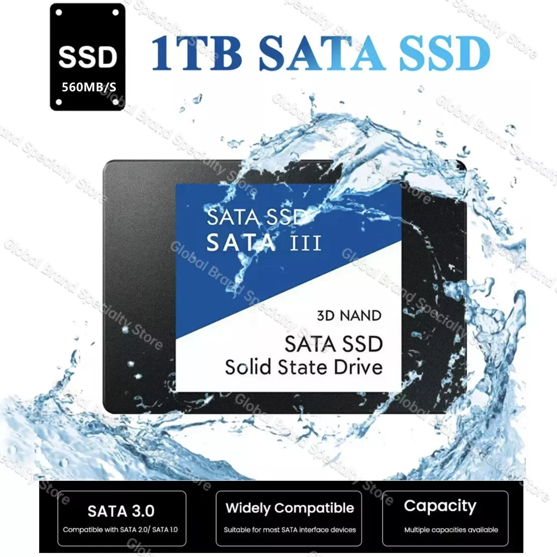 Ʈ ǻ ƮϿ  SSD, 2.5 ġ, 2TB, 4TB, 1TB,  HDD, M.2 SATA ̽, 8TB ϵ ̺