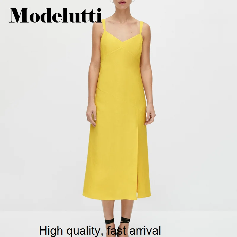 

Spring 2023 New Summer Fashionable Sleeveless Backless Dresses Women Slim Solid Color Simple Casual Long Dress Female