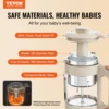 VEVOR Baby Food Maker 500W Baby Food Processor with 300 ml Glass Bowl SUS304 Stainless Steel 4-Blade Baby Food Steamer Grinder 2