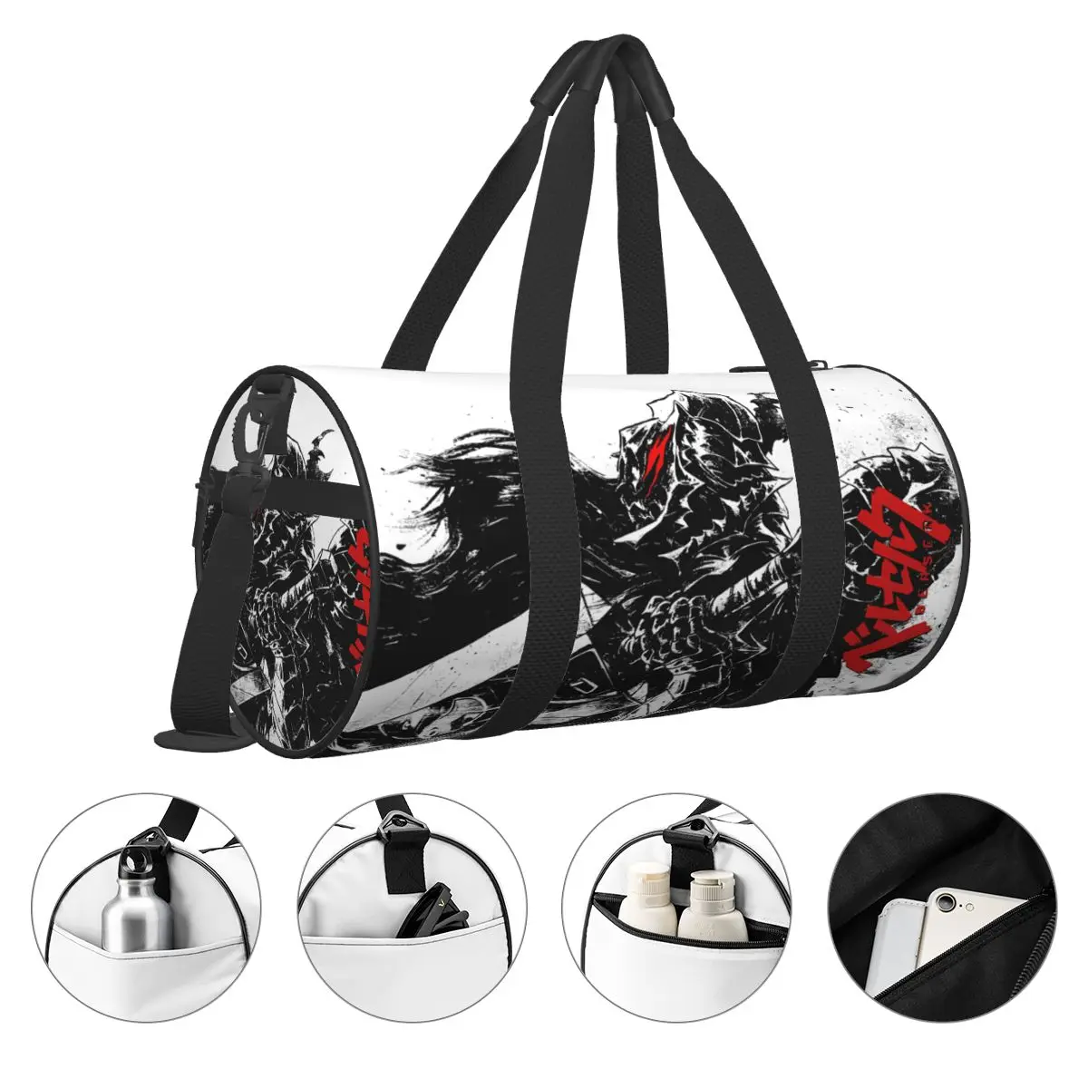 Japanese Manga Bereserk Printed Sports Bags Fashion Training Gym Bag Large Cute Handbags Couple Printed Weekend Fitness Bag 3