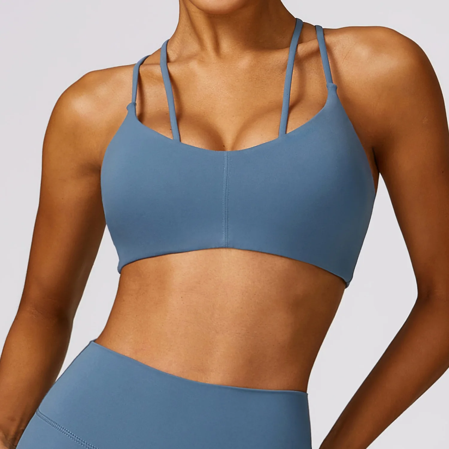

MODITIN Women Gym Bra Tops 2024 Pretty Design Sexy Gathered Quick Dry Sports Wear Workout Outdoor Running Underwear