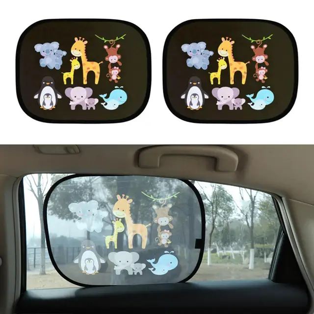 Cute 2 Pieces Car Window Shade for Baby