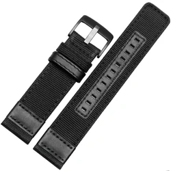 Versatile Nylon Watch Strap in Four Colors - Elegant Universal Watchband - 22mm (Black Black Buckle)