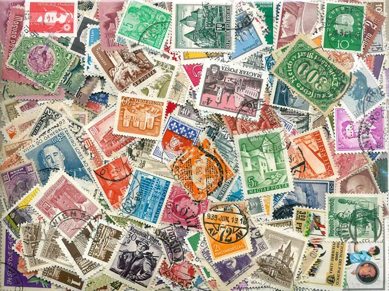 100 Stück / Los Briefmarken in gutem Zustand, gebraucht, mit Poststempel aus aller Welt, zum Sammeln, als Geschenk – Detail 2