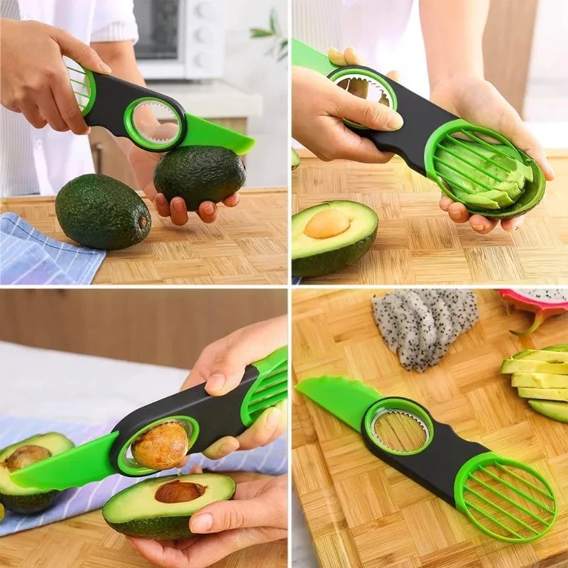 Multi-Function Stainless Steel Avocado and Fruit Slicer Gadget