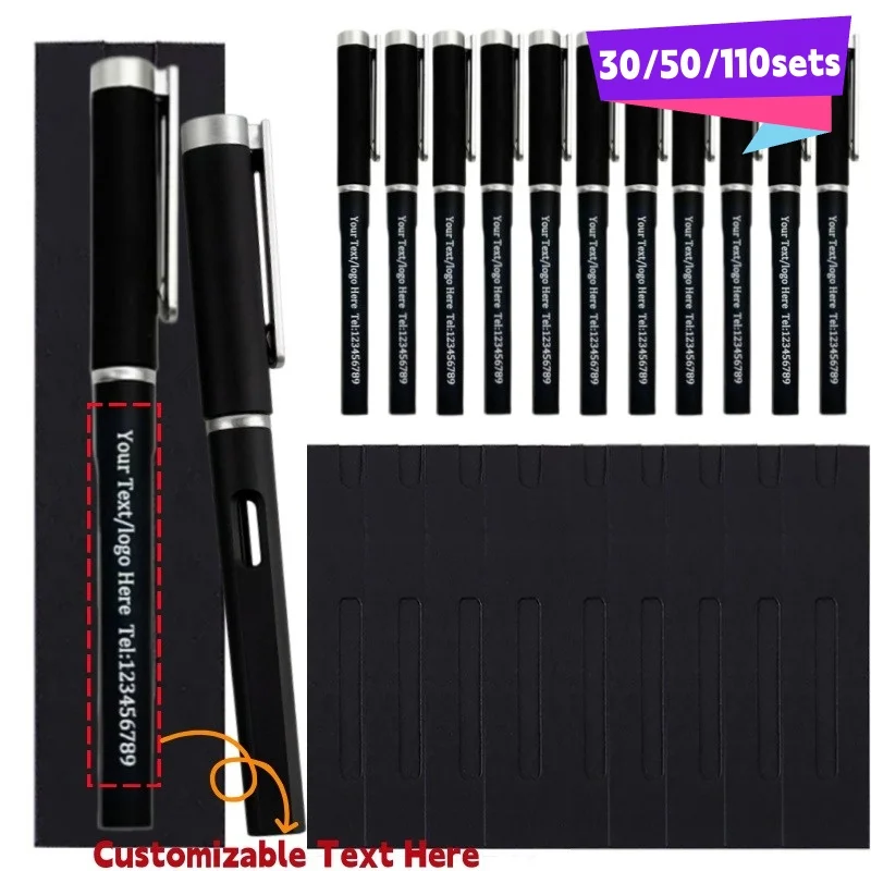 Customizable Gel Pens Set with Elegant Paper Box - Premium Office Stationery Supplies