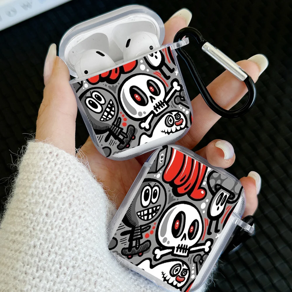 Black TPU AirPods Case with Keychain for AirPods Pro