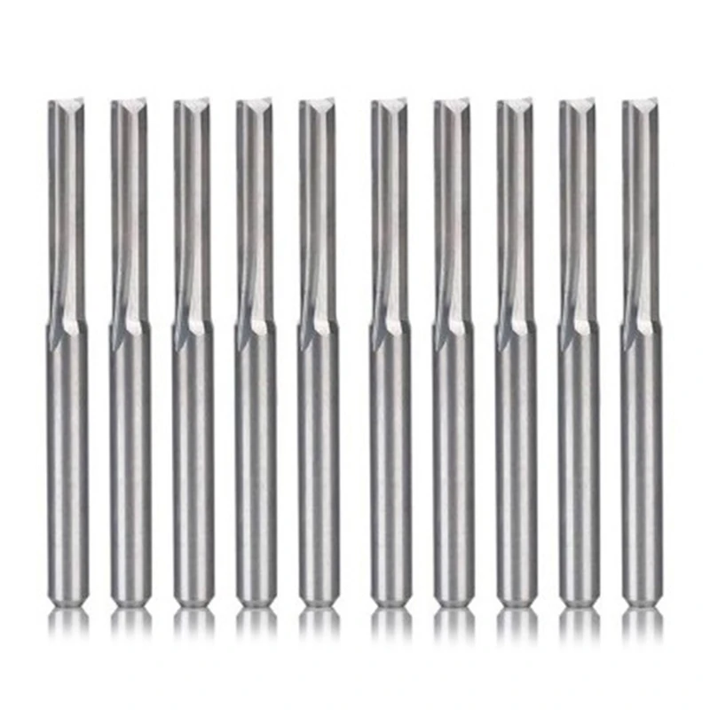 garage woodworking bench 10PCS Two Flutes Spiral Carbide Mill Tool Cutters For CNC Router, Compression Wood End Mill Cutter Bits, 3.175X17mm mobile woodworking bench Woodworking Machinery