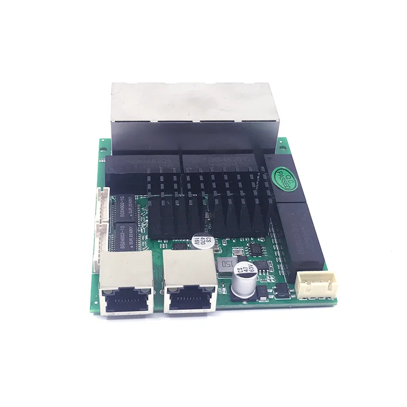 NVR UPLINK 산업용 모듈 PCBA 보드 OEM 포트 포함, 1000M 스위치 비관리형, 10 포트, 100 포트, 1000M, 9V-60V, 8 1000M 포트, 2 1000M