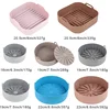 Airfryer Grill Pot Tray Bakeware Pan Air Fryer Baking Mat Mold Basket Silicone Plate Bowl Kitchen Oven Cooking Accessories Tool 6