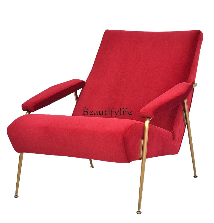 

Modern Minimalist Designer Creative Leisure Fabric Couch Recliner