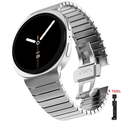 Stainless Steel/Titanium No - Gap Metal Bracelet Strap - Watch 8 Classic 46mm (Silver)