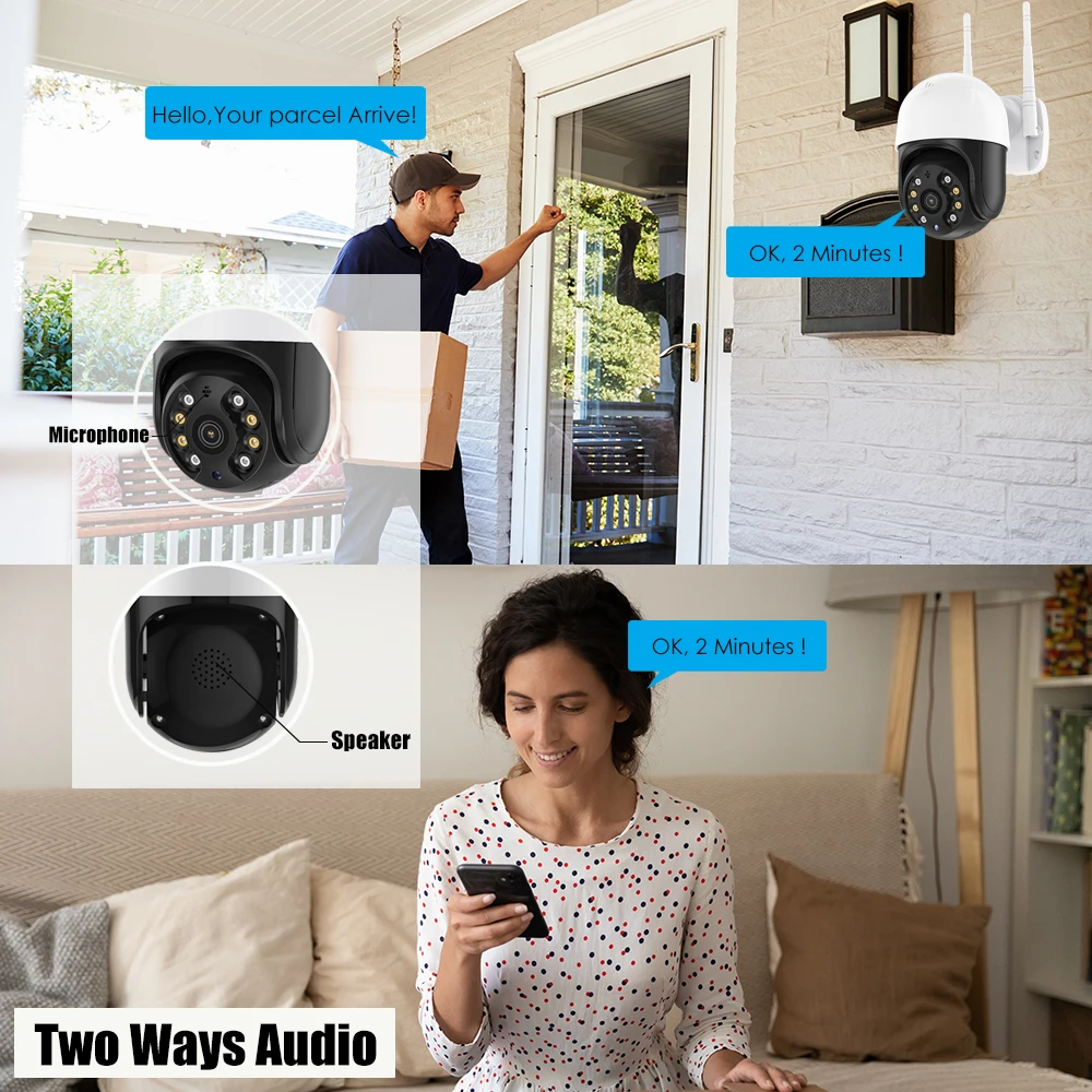 4K 5MP 3MP WIFI Camera Outdoor PTZ IP Camera H.265 1080P Speed Dome CCTV Security Cameras IP WIFI 2MP IR Home Surveilance