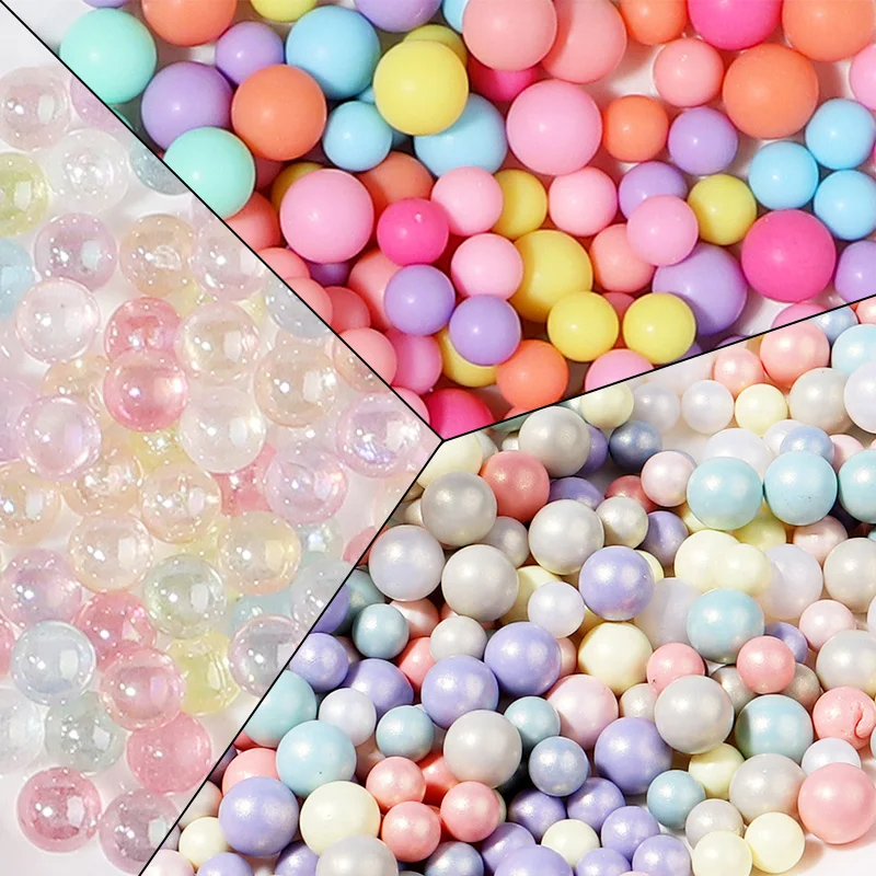 

100-200pcs 6 8 10mm No Hole Macaron Color Round Acrylic Beads Loose Spacer Beads for Jewelry Making Scrapbook Decoration Crafts
