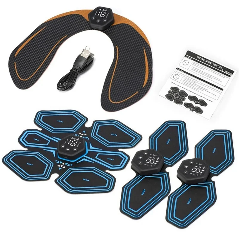 Muscle Stimulator Electric Abdominal Trainer Body Slimming Massager Home Gym Equipment USB Rechargeable