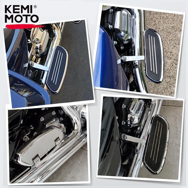 KEMIMOTO Motorcycle Passenger Footboard Foot Rest Pegs Footrest For Touring Road Glide Softail Heritage Street Glide