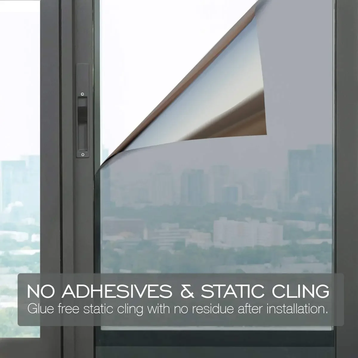 Multi-size One Way Mirror Window Film Privacy Sun Blocking Heat Control Reflective Self Adhesive Tint