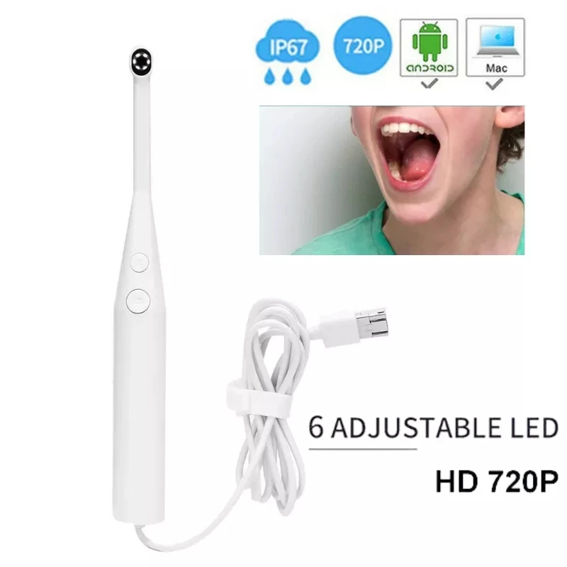 HD 휴대용 홈 검사 내시경 카메라 도구, 조정 가능한 LED 조명 6 개 포함, 4.3 인치 IPS 나사