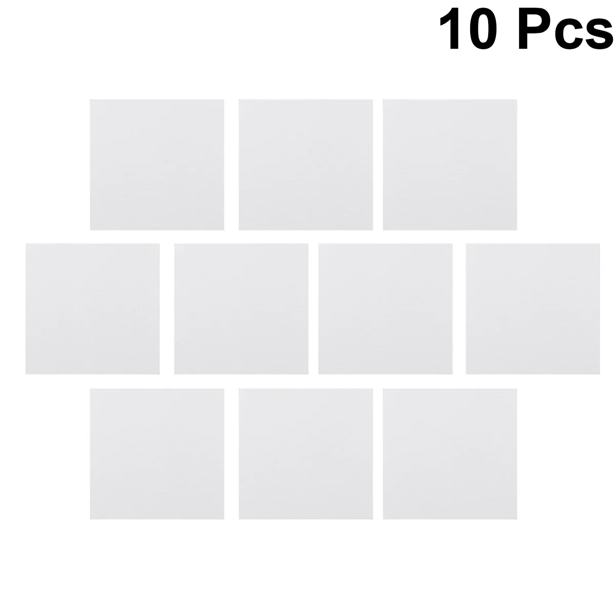 Canvas 10 Pack- 4 inch x 4 inch White Blank Canvas Panel Boards, 100% Cotton for Painting, Oil& Wet Media, Canvases for