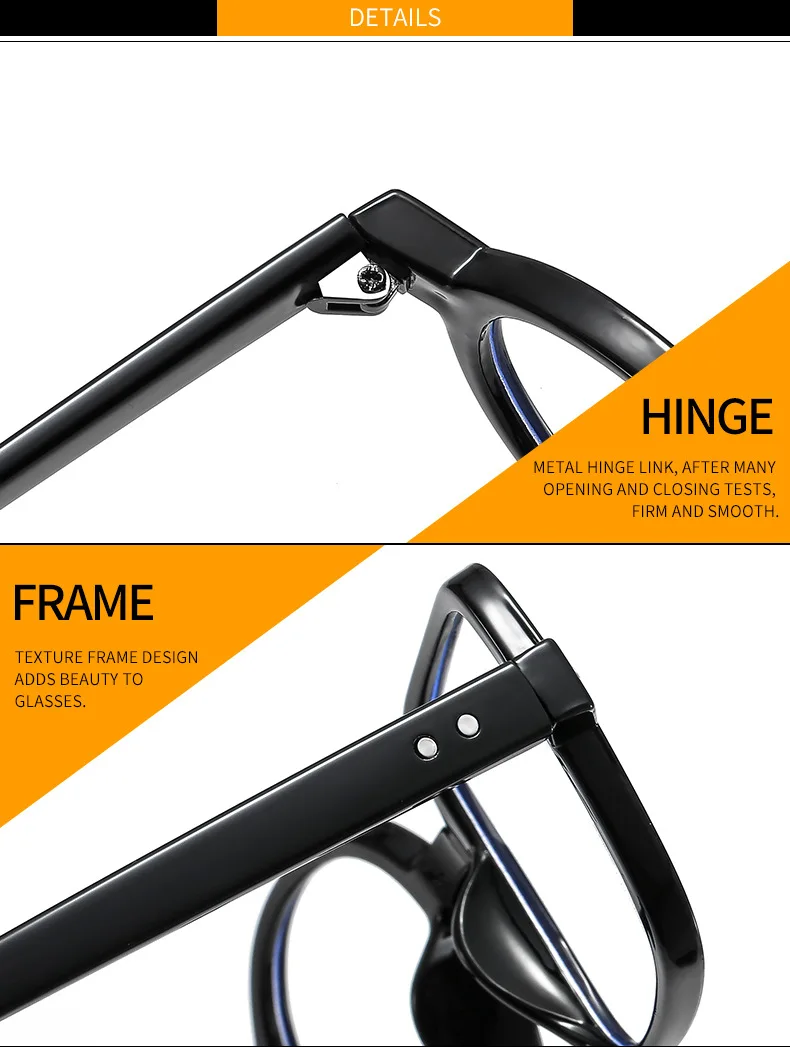 Retro Asymmetrische Quadratische Runde Brille Rahmen Frauen Klare Linse Optische Verordnung Mann Frauen Dekorative Gläser – Detail 18