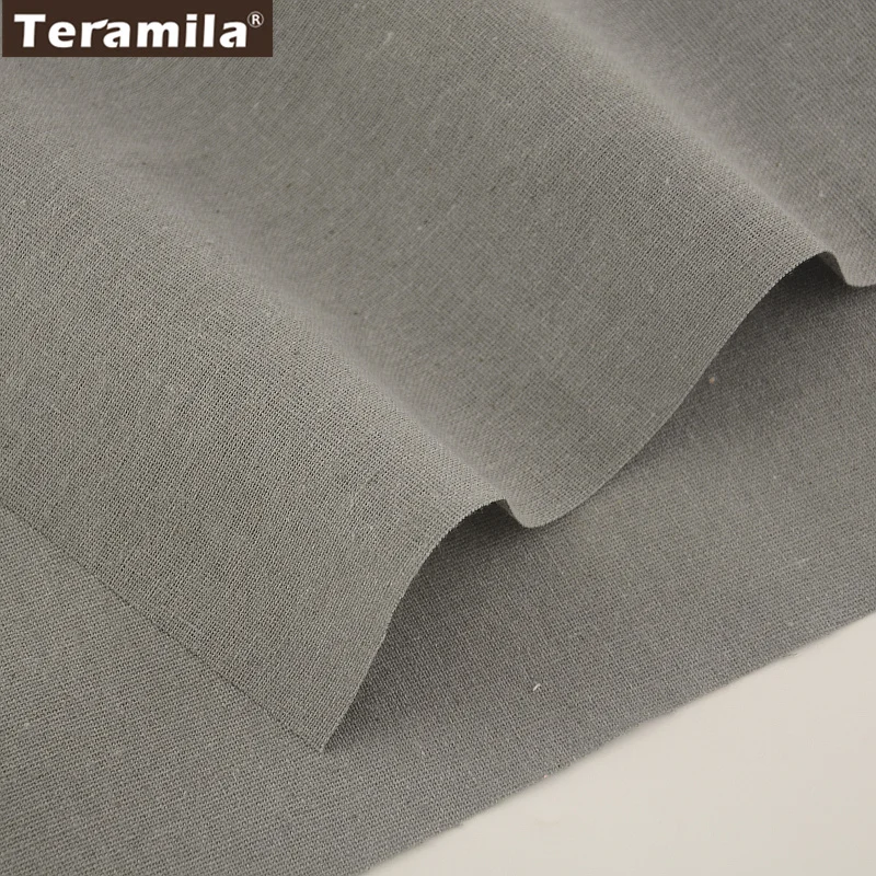 TERAMILA Baumwoll-Leinen-Stoff zum Nähen, Tischdecke, Kissen, Heimdekoration, Tischläufer, klassisches Weiß, schwarze Farbe, Meterware – Detail 8