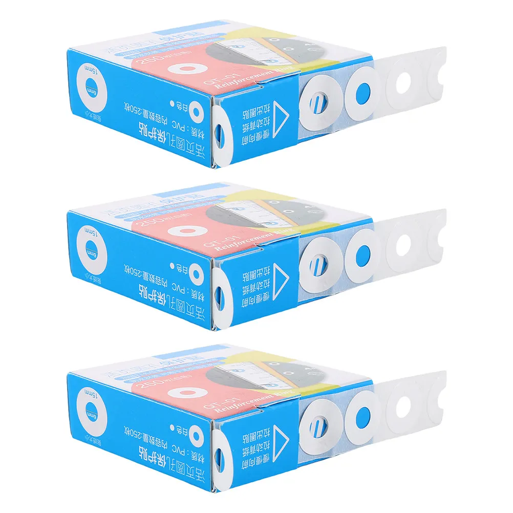 750Pcs 홀 펀치 프로텍터 스티커 종이 파일 바인더 노트북용 자체 접착식 흰색 홀 보강재