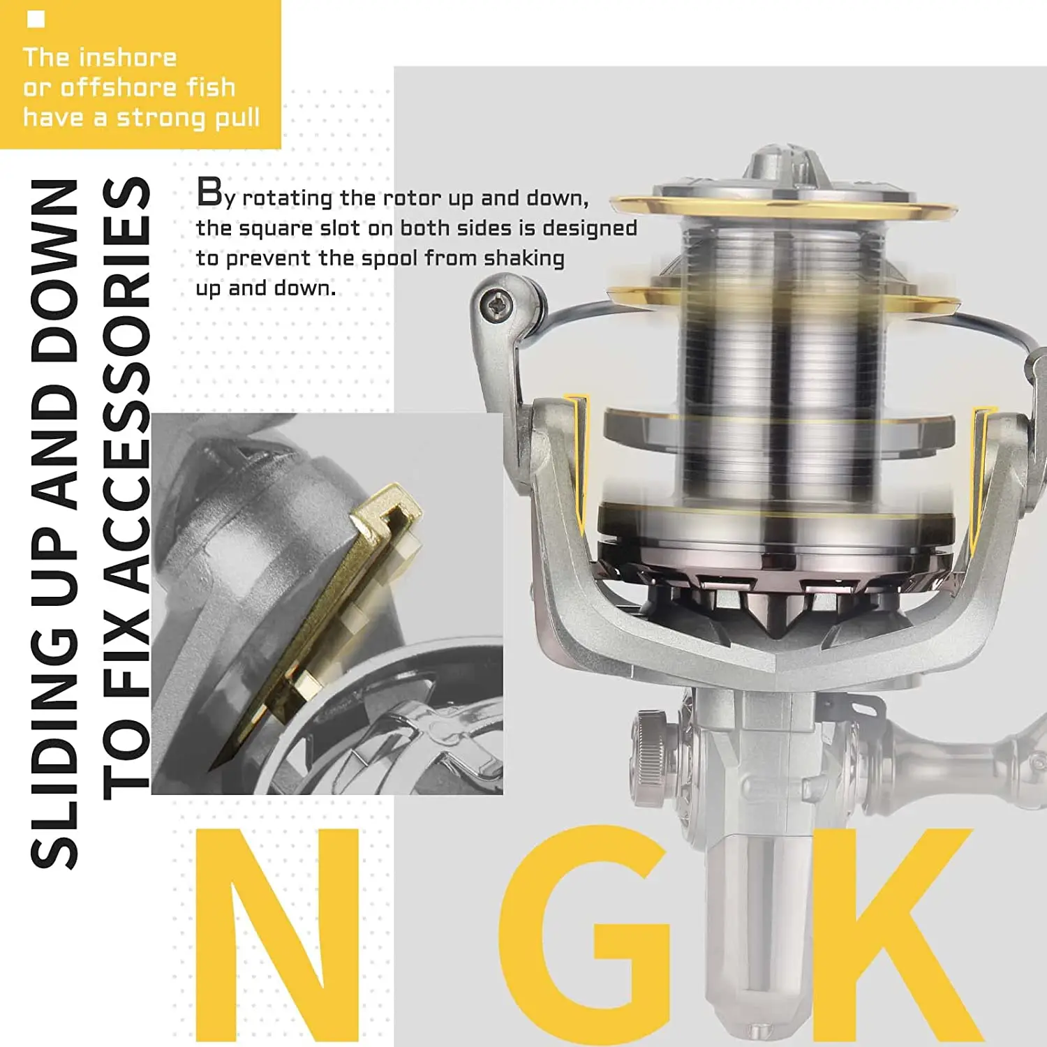 5.7: 1 Moulinets De Pêche Sans Gapless Entièrement En Métal Roue De