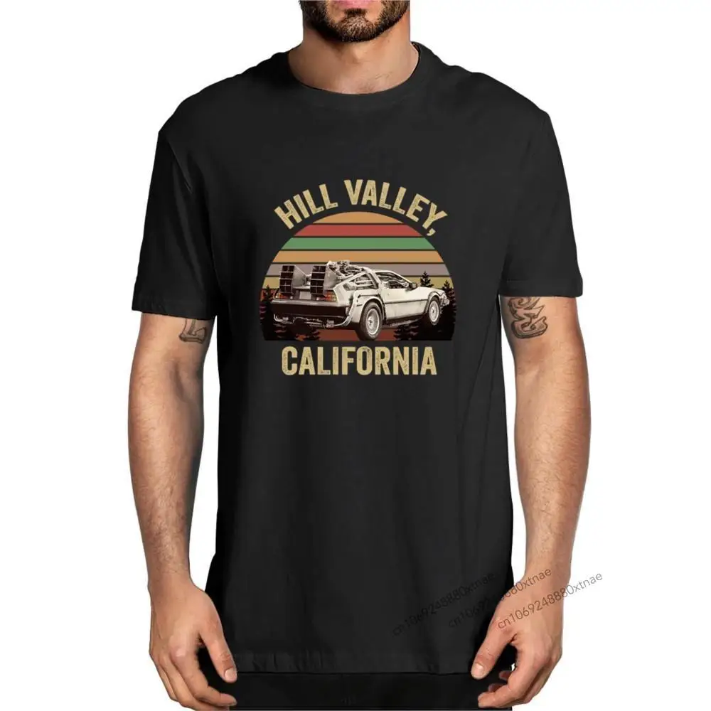 

Hill Valley Tee Back to The Future Marty Mcfly Summer Men's Novelty 100% Cotton T-Shirt Unisex Harajuku Streetwear Women Shirt