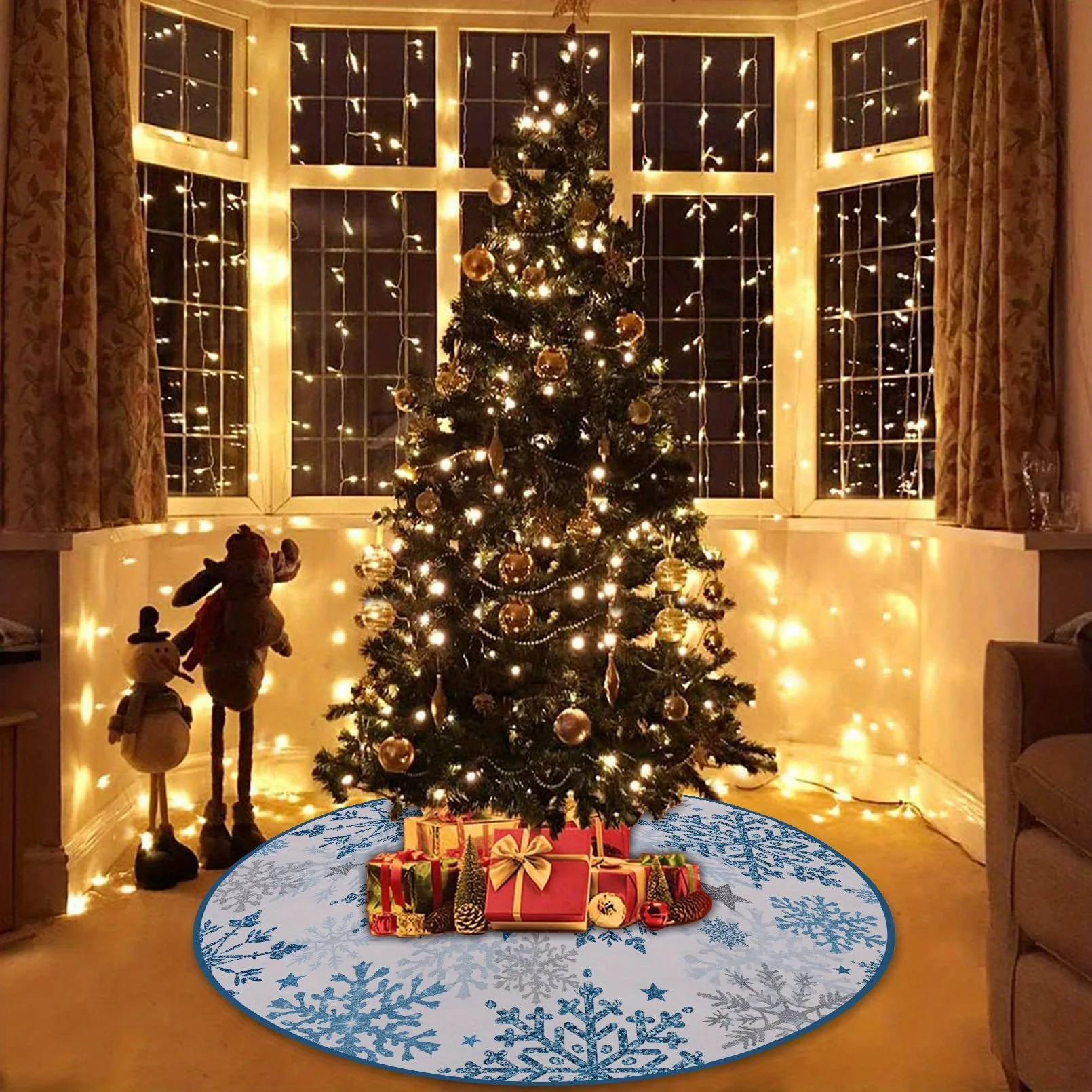 48\"\" Snowy White Plush Christmas Tree Skirt, Luxury Faux Fur Xmas Tree Skirt Tree Ornaments Holiday Decorations Luxury Faux Fur F5ad2e48 885b 4108 Aa33 Cf4efe7d41b1.8d639e0e8ee6cadc2e0ecec787f7d64d