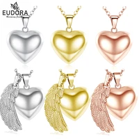 Eudora Harmony Ball Heart Pendant Pregnancy Bola Angel Caller Necklace Simple Smooth Chime Bell Ball Jewelry for Mom's Day Gift 1