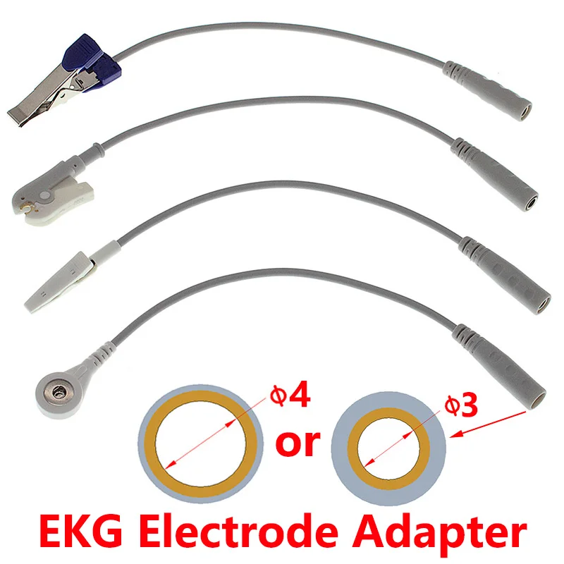 10-Pack ECG Electrode Adapter Alligator Clips - 4mm Banana To Alligator Clip Test Leads