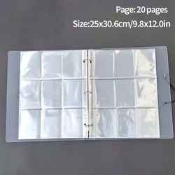 Kpop Photocard Binder - Large Capacity Transparent Album with Decorative Background Paper (S12 album 160pockets)