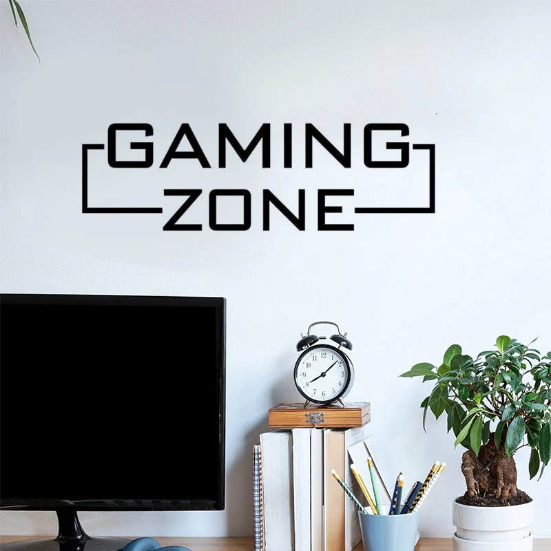 

Наклейка на стену с изображением игровой зоны, декоративная наклейка из ПВХ для детской комнаты и спальни, съемная