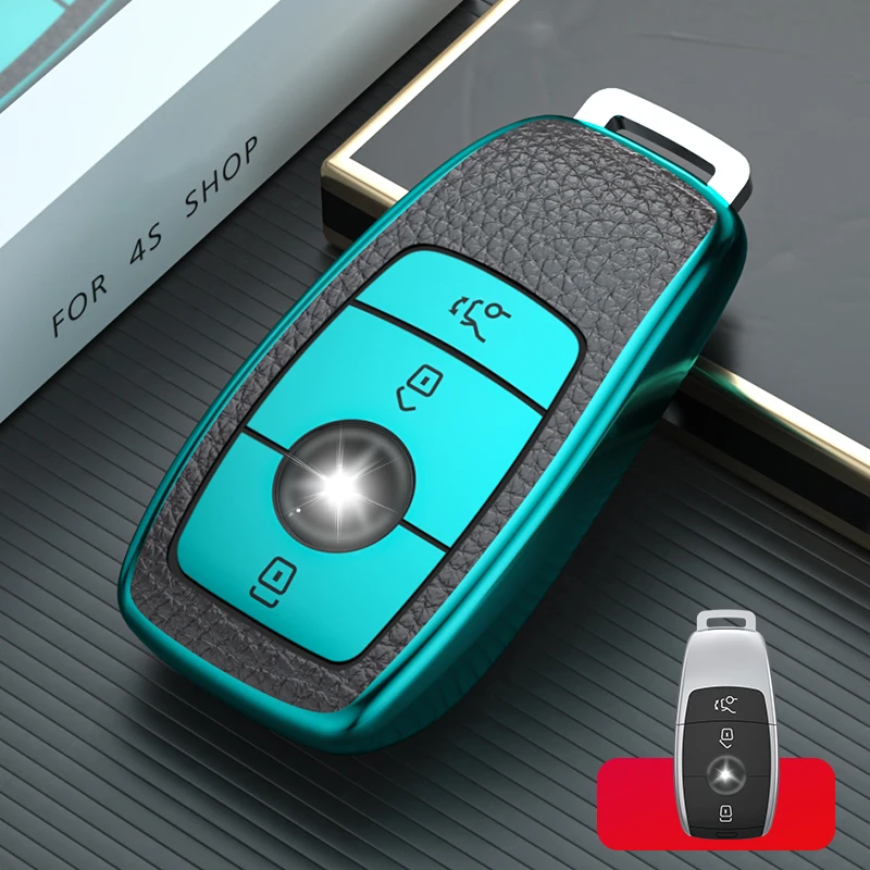 

TPU Plating Skin Car Key Cover Case Shell For Mercedes Benz A C E S G Class GLC CLE CLA GLB GLS W177 W205 W213 W222 X167 AMG