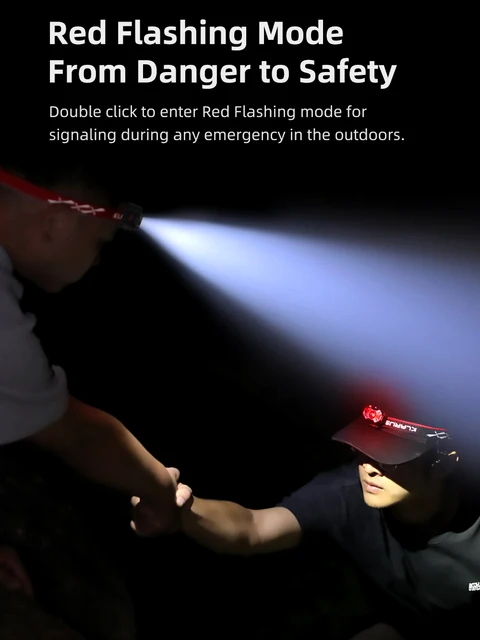 Lampada Frontale KLARUS HM3 - 670 Lumen, Luce Rossa, Ricaricabile USB, Per Campeggio E Sport - Foto 8