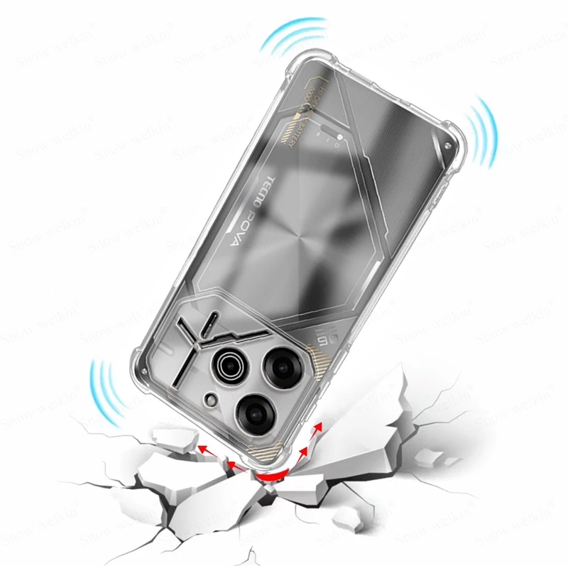 Enhanced Airbags Buffer Full Protection Clear Soft TPU Shockproof Back Case Cover