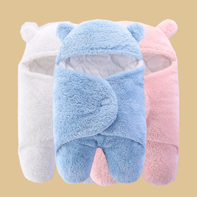 

Baby Sleeping Bag Winter Warm Newborn Swaddling Wraps Blanket Sleepsacks Quilt Infant Thickened Sleep Sack for 0-9 Months