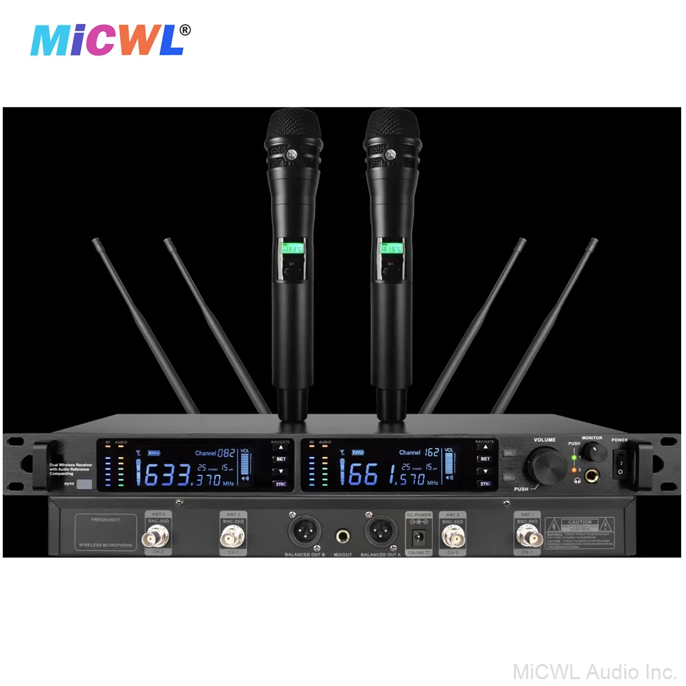 Advanced ULXD4D Dual Channel Wireless Microphone System KSM8 Silver Dynamic Capsule Singing Grade Stage Performance Speech