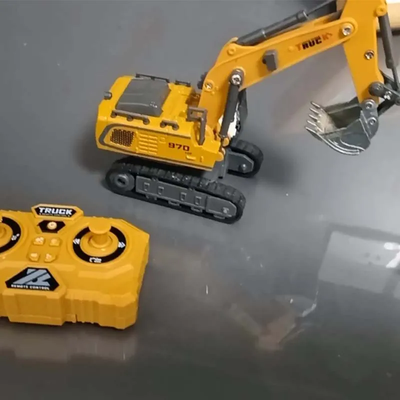 Mini Voiture RC 1:64 2.4G - Chariot Élévateur, Excavatrice, Camion de Chantier