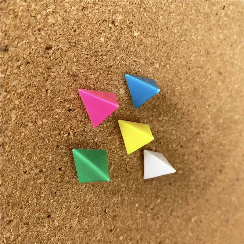 Plastic Push Pins 50pcs for Cork Board Decorative Map Marker Thumb Tack Triangle Drawing Pin Creative Office Stationery
