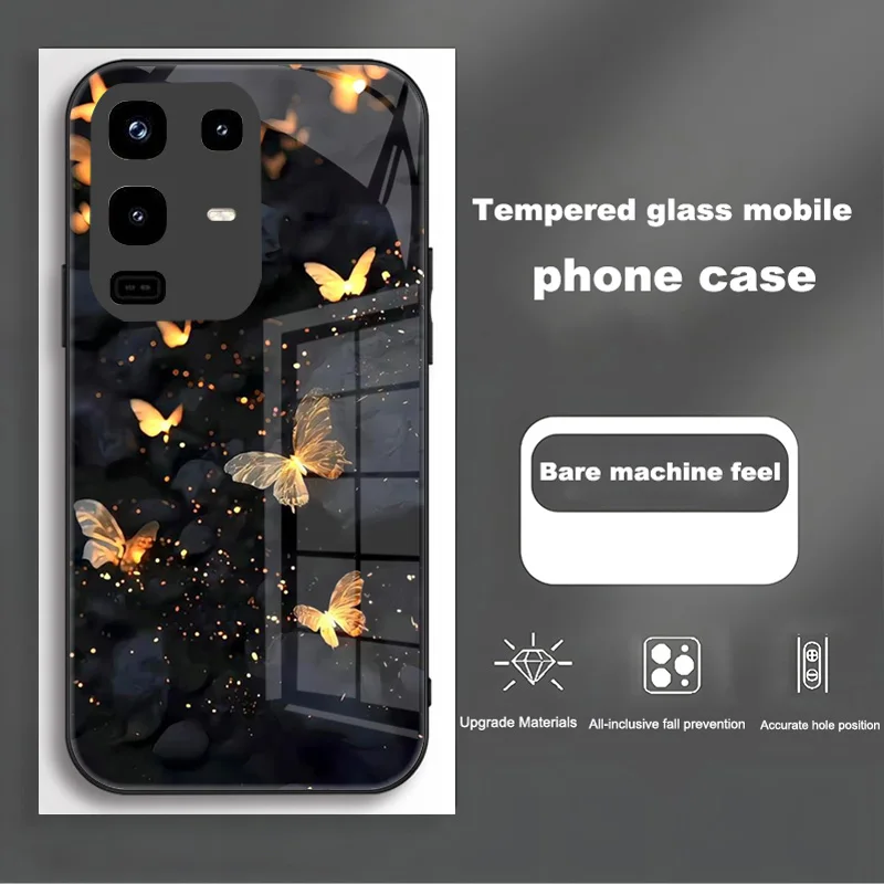 Premium Shockproof Phone Case with Tempered Glass Shell - Enhanced Protection and Style