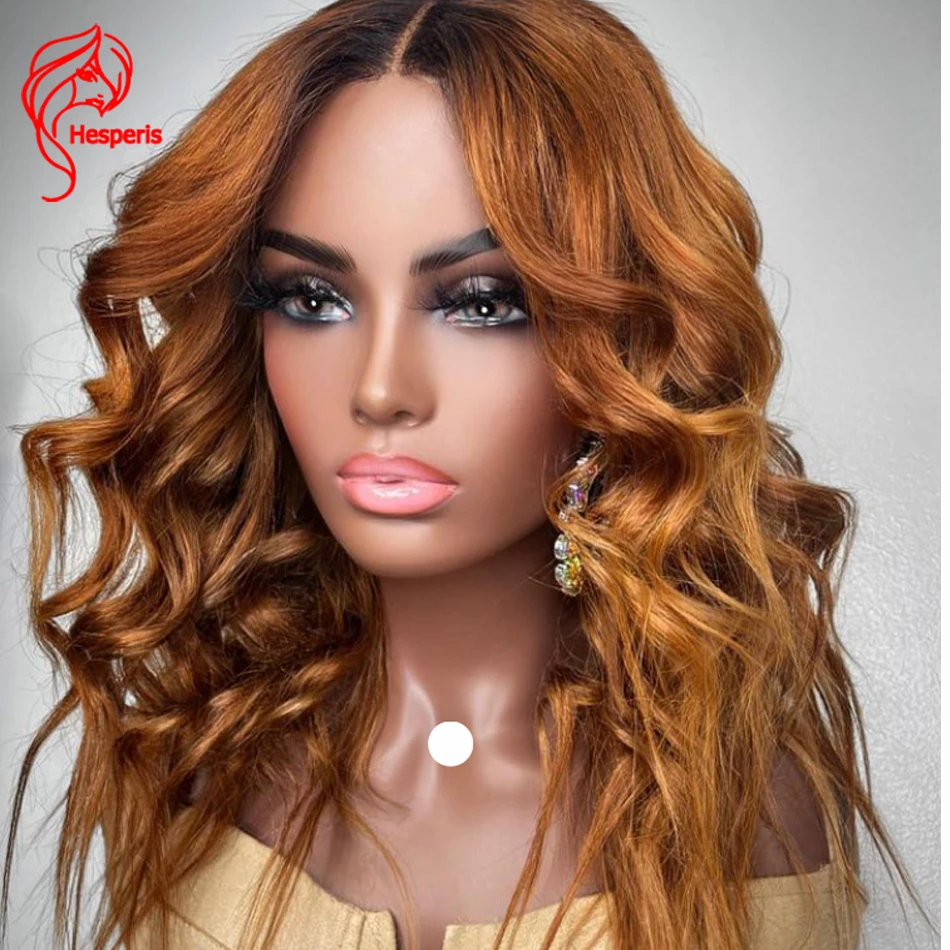 

Hesperis #27 Ombre Human Hair Wig Pre Plucked 13x6 Deep Part Lace Frontal Human Hair Wig Blonde Ombre Brazilian Remy Hair