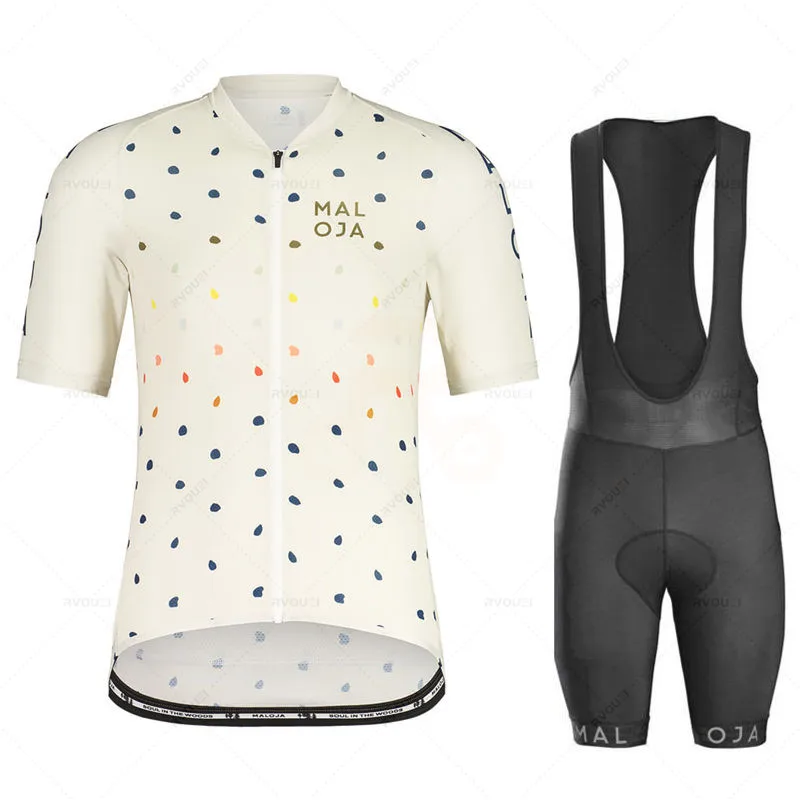 Maloja Cycling Jersey Clothes Set, Bib Shorts, Gel Pad, Mountain