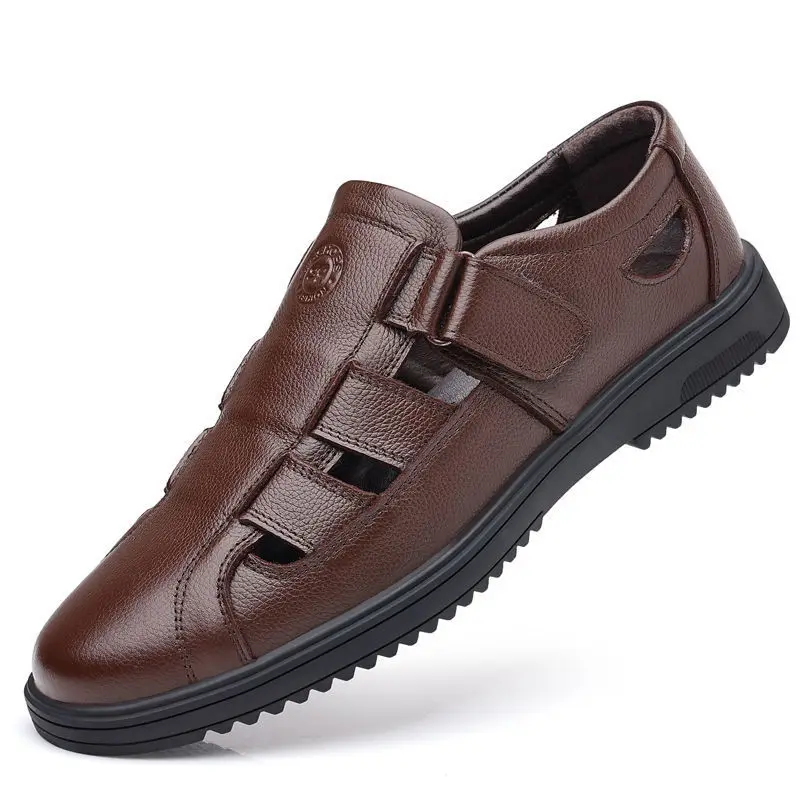 Breathable Leather Men's Casual Summer Sandals