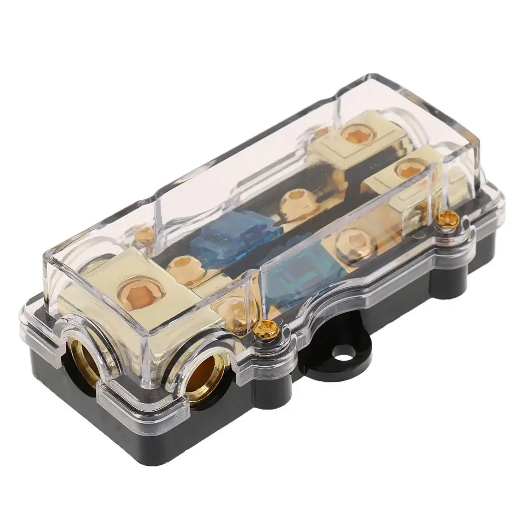 Power Distribution Block Fuse Holder Fuse Box Holder Car Audio Fuse Holder Distribution Block 3 In 2 Out Circuit Protector Fused Distribution Block for protecting car's audio system