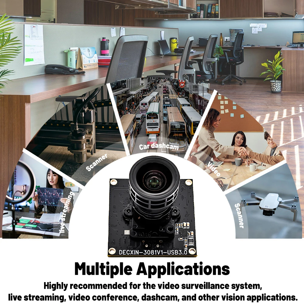 USB3.0 Global Shutter Camera 2.3MP 120FPS M16 Lens Industrial Camera, 1920x1200