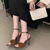 Sandales à talons Super hauts pour femmes, Chaussures à talons à bout pointu, escarpins à talons aiguilles, élégantes, Slingback, été, 2025 3
